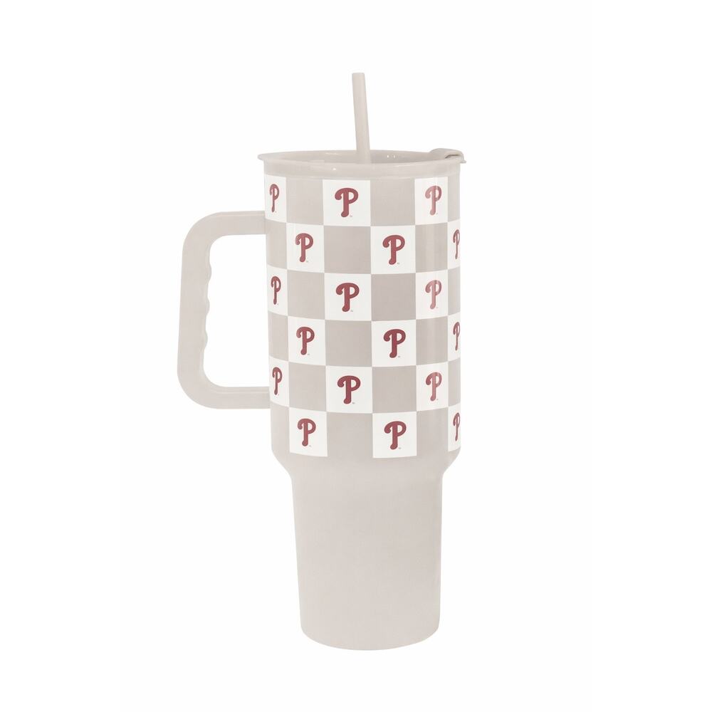 NEW Philadelphia Phillies 40oz Tumbler Cup Handle Straw Insulated‎ MLB Game Day